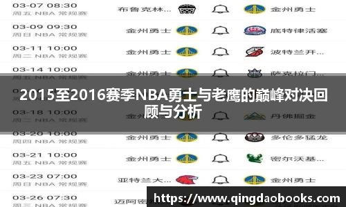 2015至2016赛季NBA勇士与老鹰的巅峰对决回顾与分析